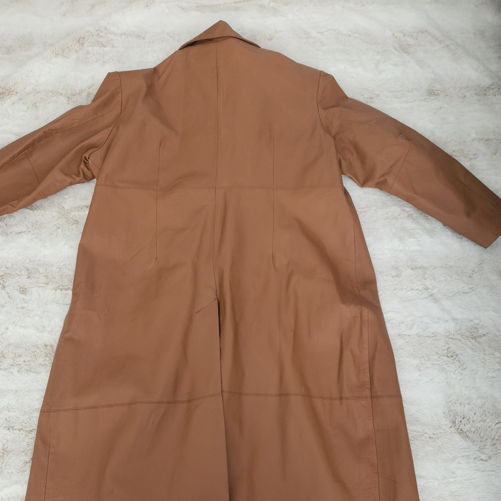Newport News Tan Trench 48 Inch Coat In Excellent Condition. - Picture 11 of 16